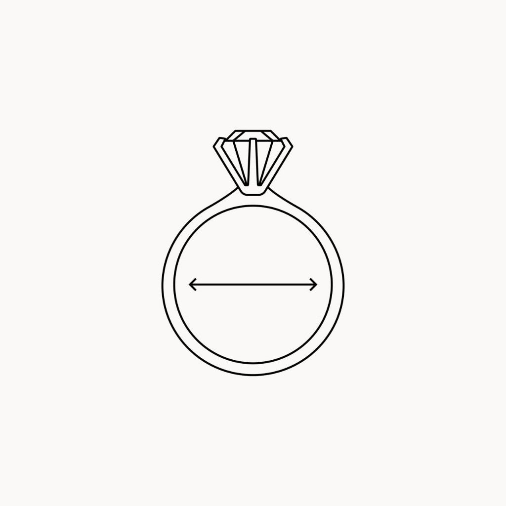 Measure the interior diameter of an existing ring